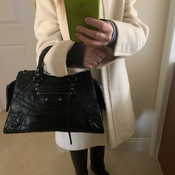 BALENCIAGA Neo Patchwork Classic City Shoulder Bag Black leather Balenciaga 🔥 - Picture 3 of 17